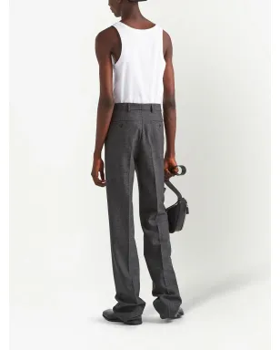 Prada トライアングルロゴ コットンタンクトップ（ホワイト） - サムネイル3