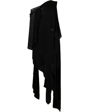 Yohji Yamamoto アシンメトリック コットンブレンド ドレス - サムネイル1