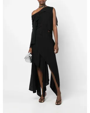 Yohji Yamamoto アシンメトリック コットンブレンド ドレス - サムネイル2