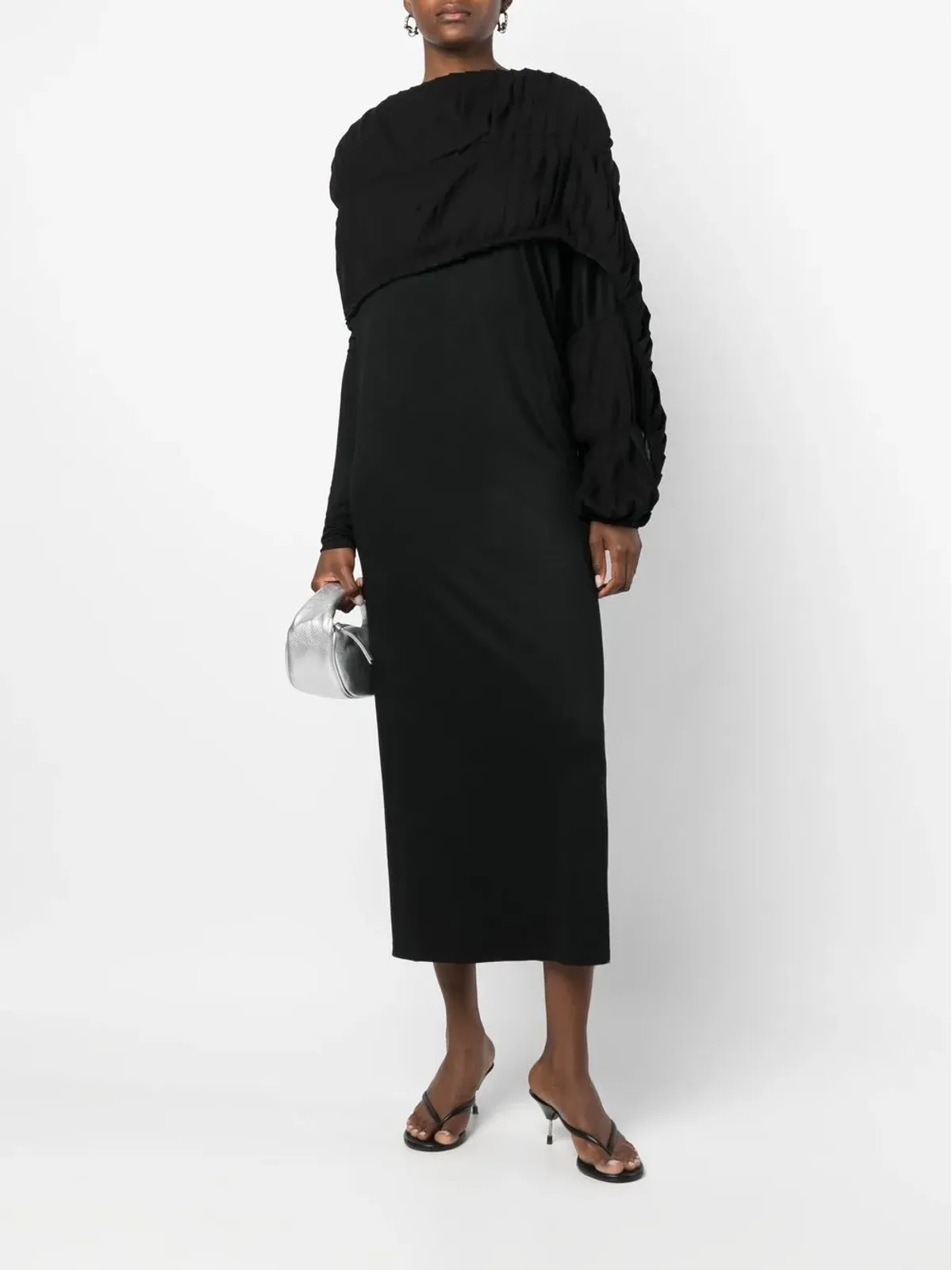 Yohji Yamamoto ウールとコットンのドレス - 画像2