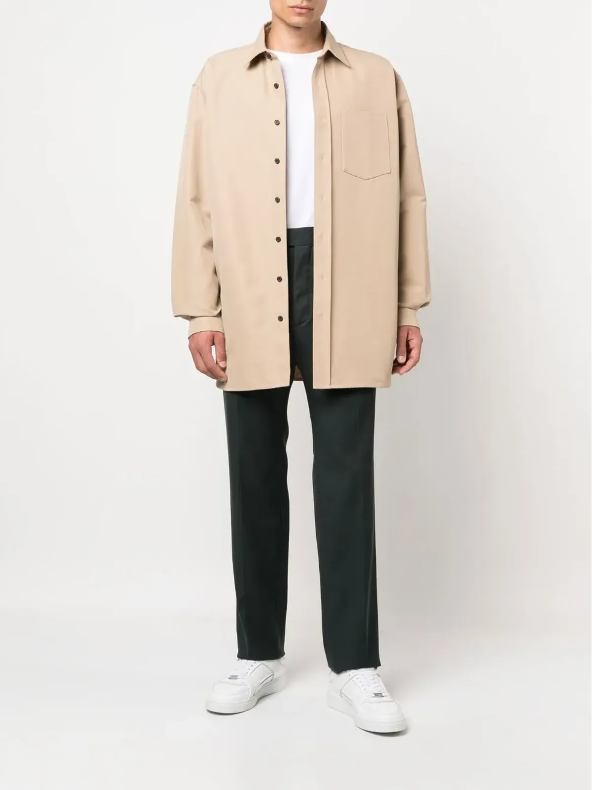 OAMC コントラストステッチ入りストレートレッグパンツ - グリーン - 画像2