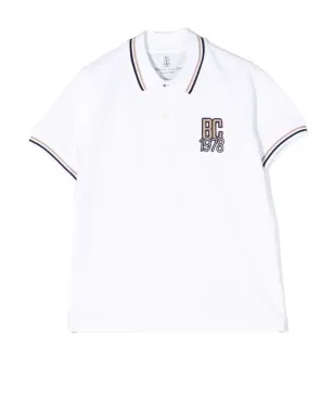 Brunello Cucinelli Kids ロゴ刺繍コットンポロシャツ - サムネイル1