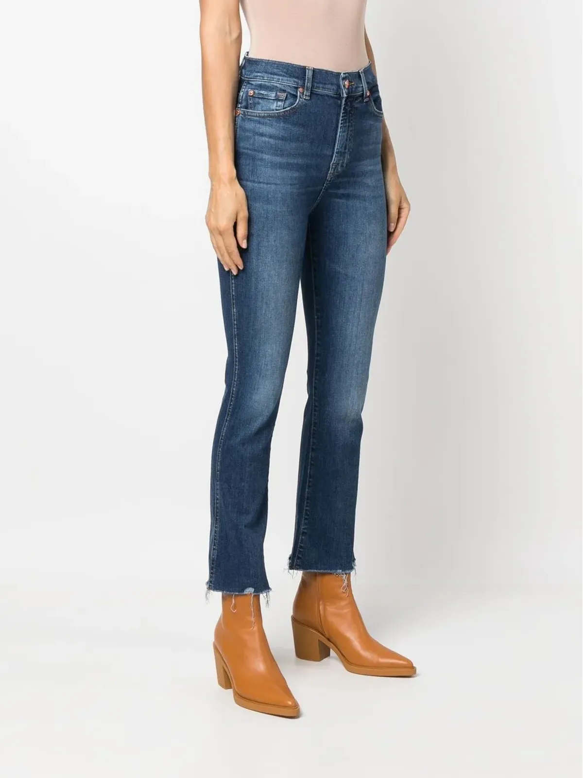 7 For All Mankind クロップドデニムジーンズ - 画像3