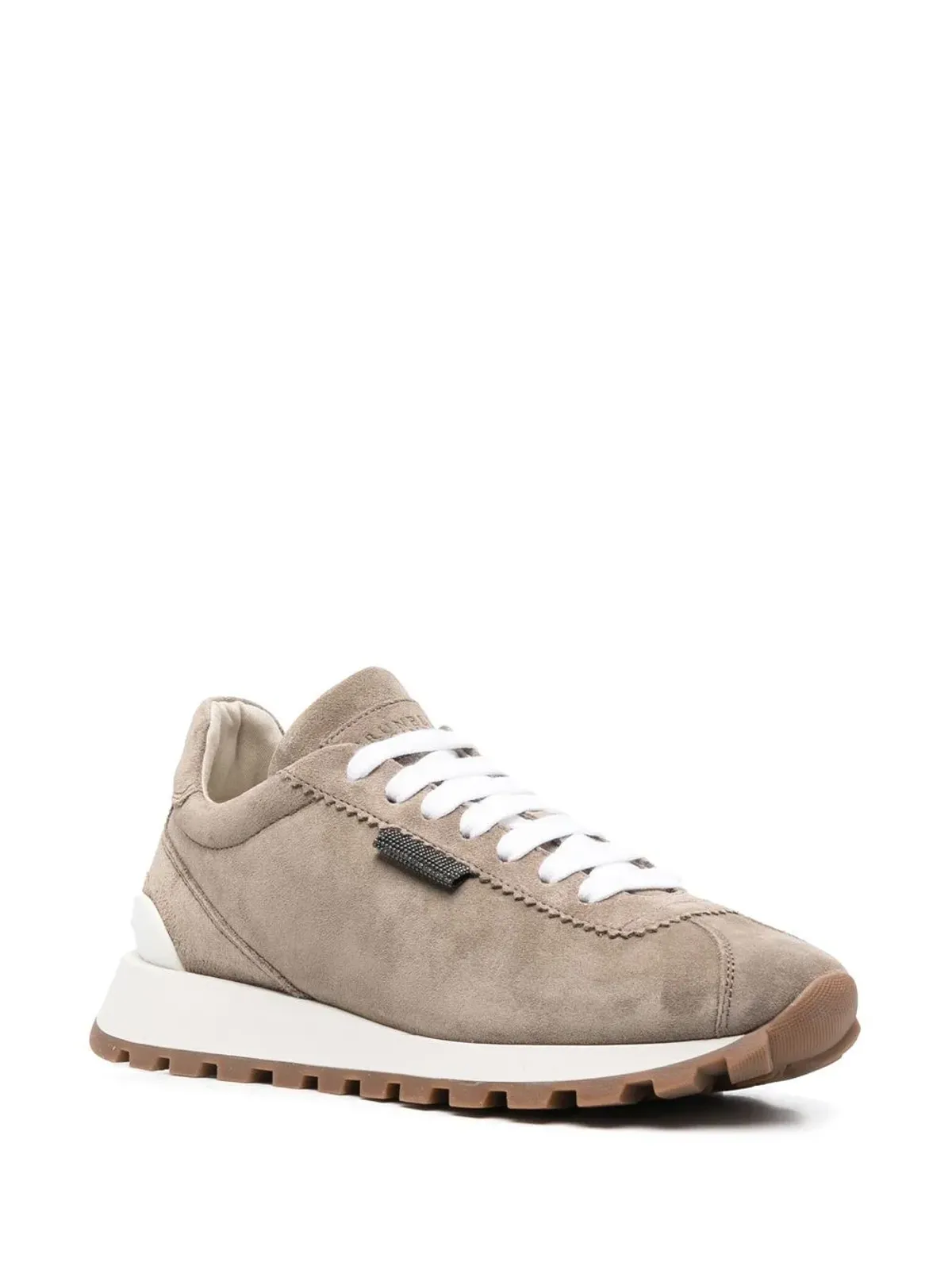 Brunello Cucinelli ビーズディテール ロートップスニーカー - 画像2