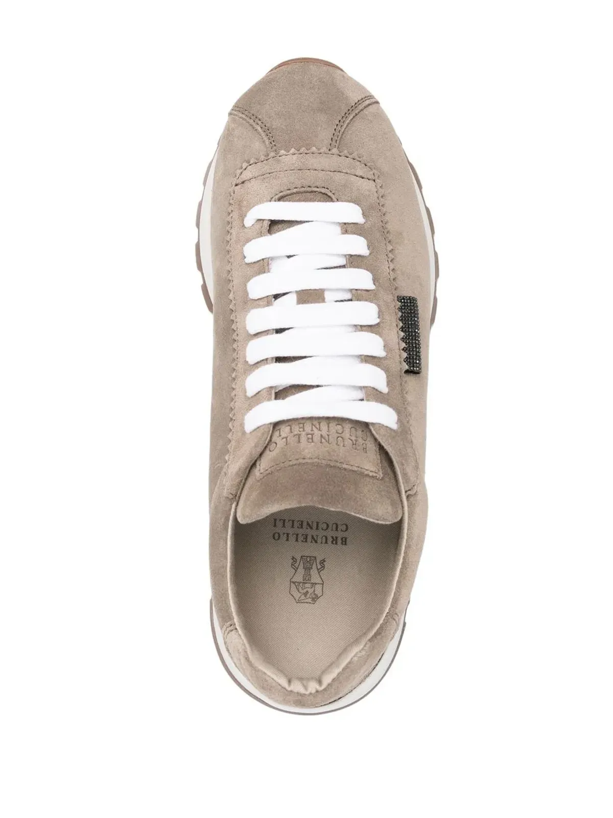 Brunello Cucinelli ビーズディテール ロートップスニーカー - 画像4