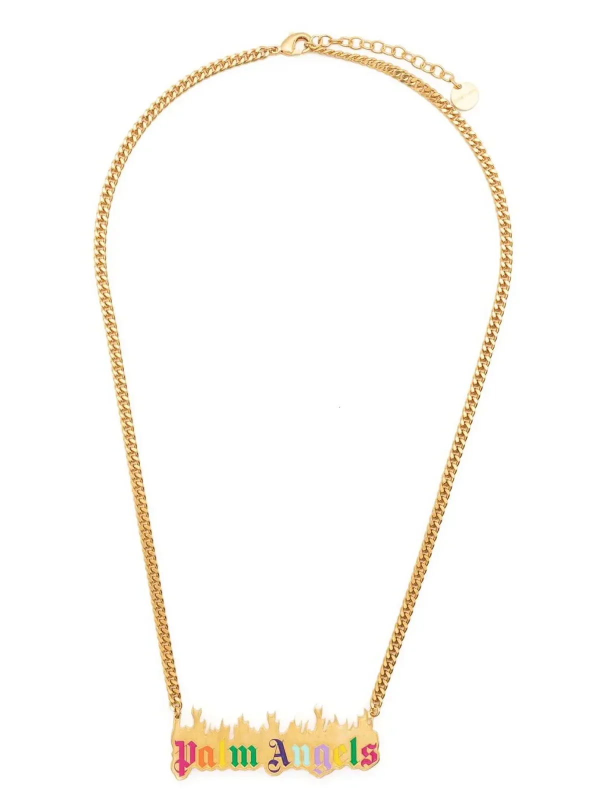 Palm Angels ロゴプレートカーブチェーンネックレス - 画像3
