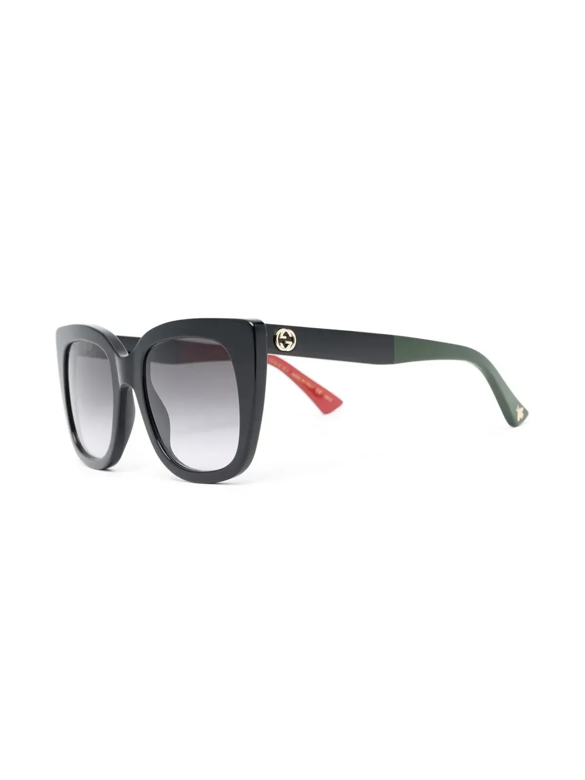 Gucci Eyewear ロゴプレート キャットアイフレーム サングラス - 画像2