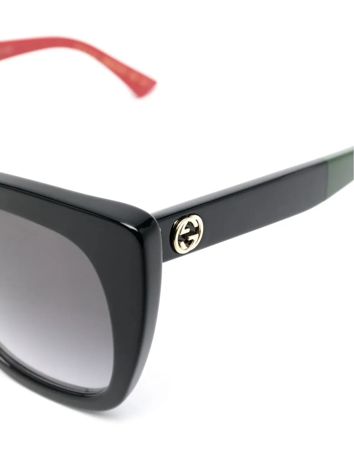 Gucci Eyewear ロゴプレート キャットアイフレーム サングラス - 画像3