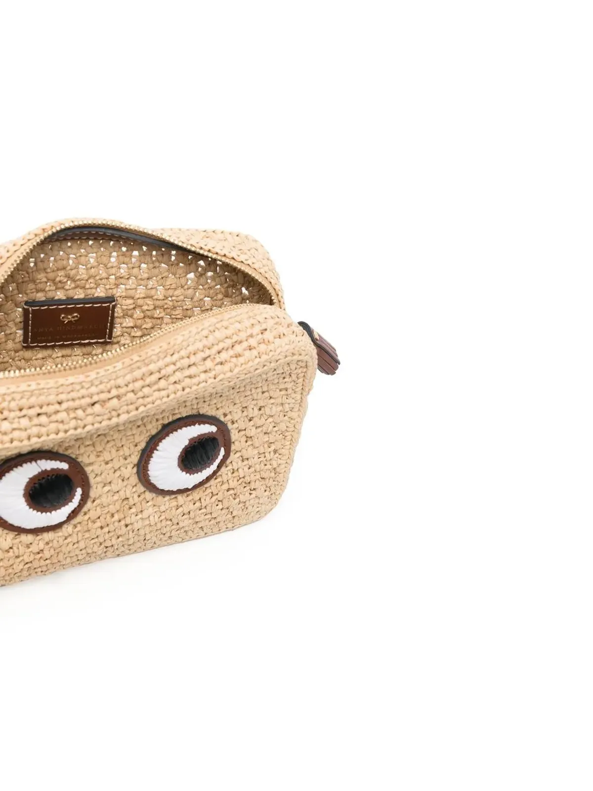 Anya Hindmarch eyes-appliqué woven crossbody bag - Neutrals - 画像5