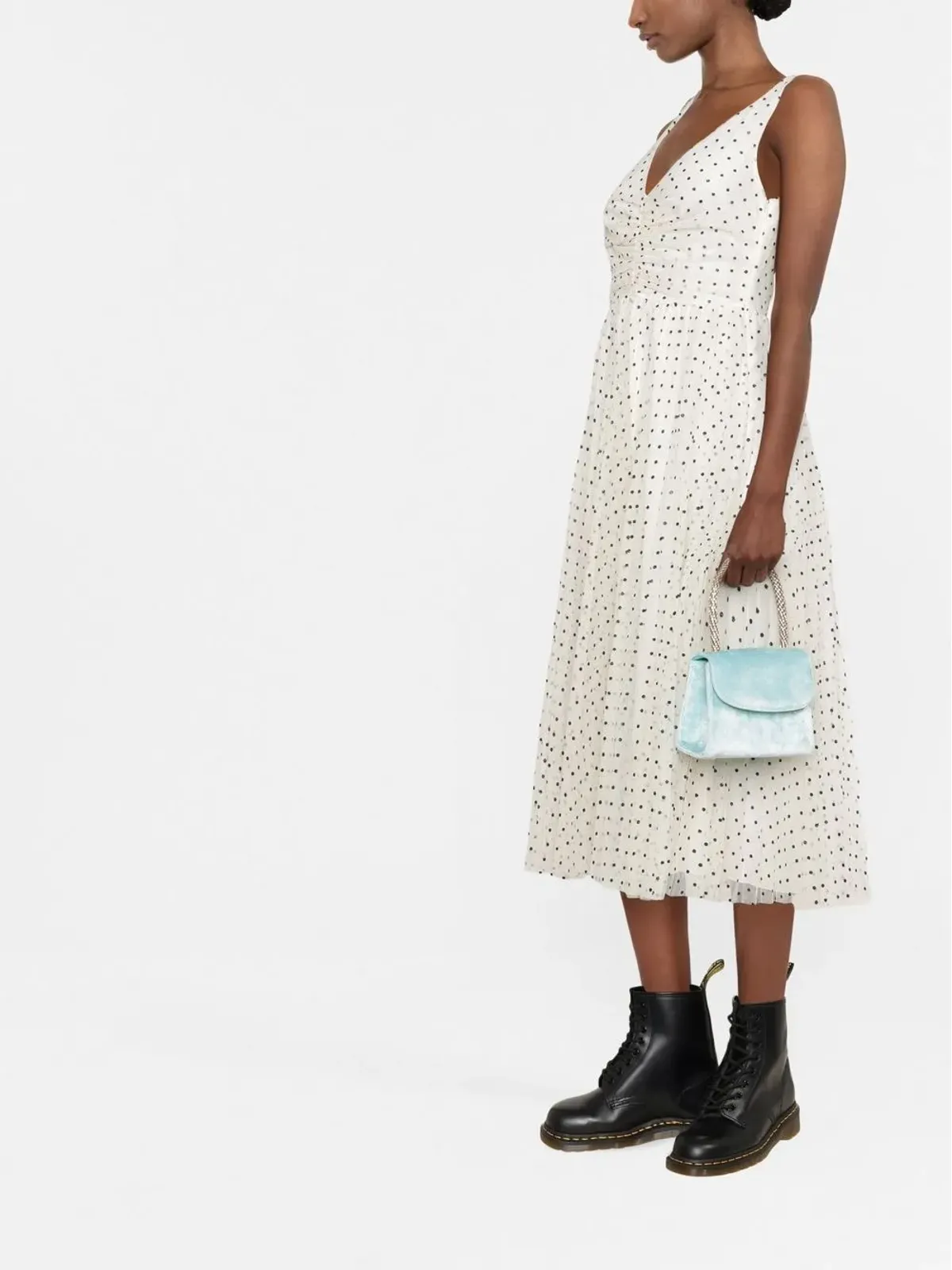 RED Valentino ポルカドット柄フレアドレス - 画像2