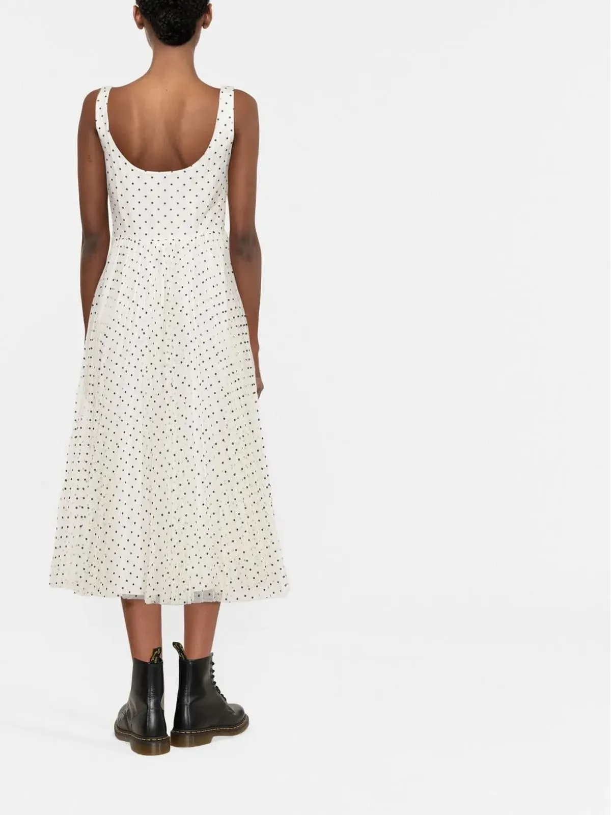 RED Valentino ポルカドット柄フレアドレス - 画像3