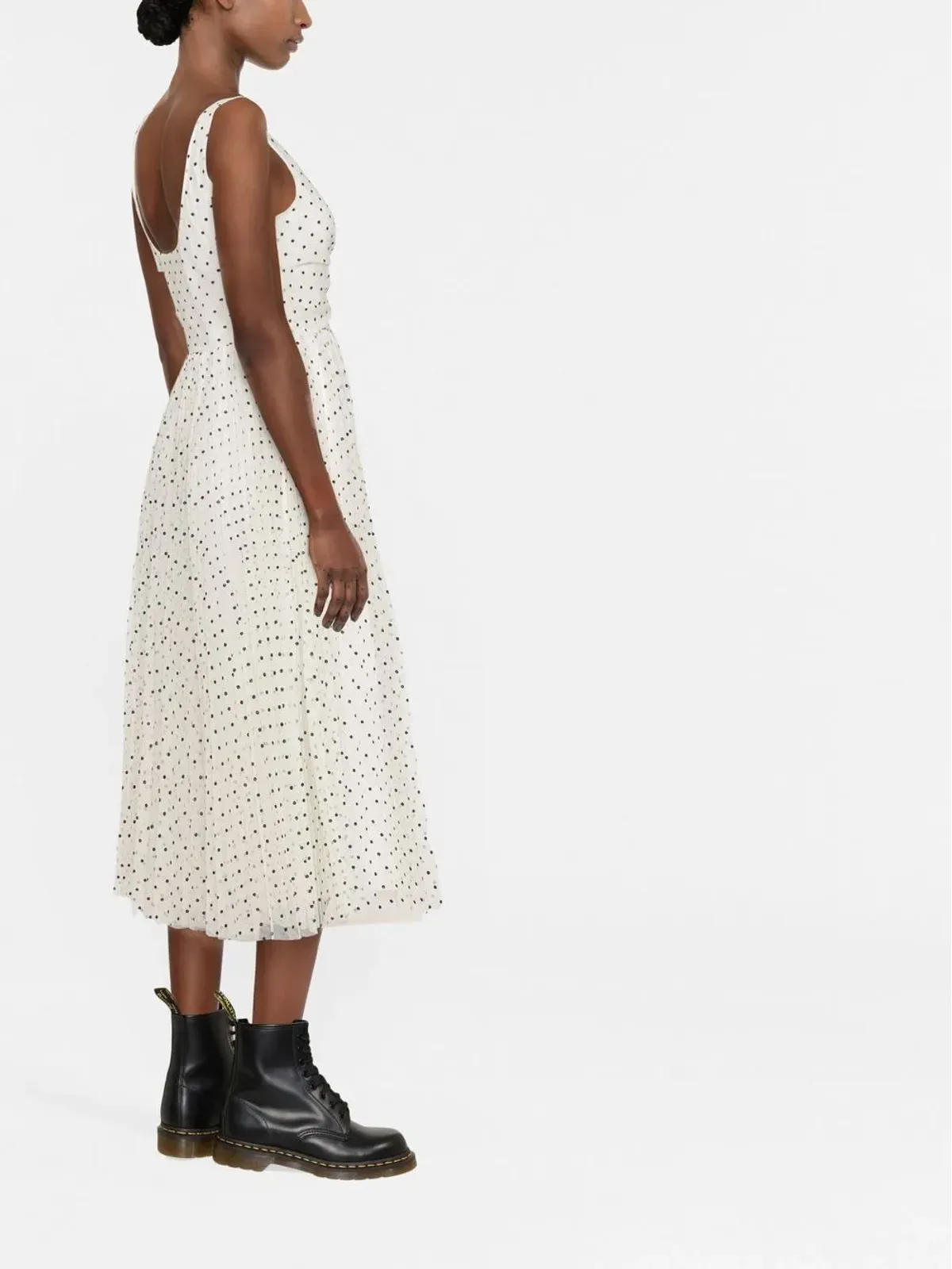 RED Valentino ポルカドット柄フレアドレス - 画像4