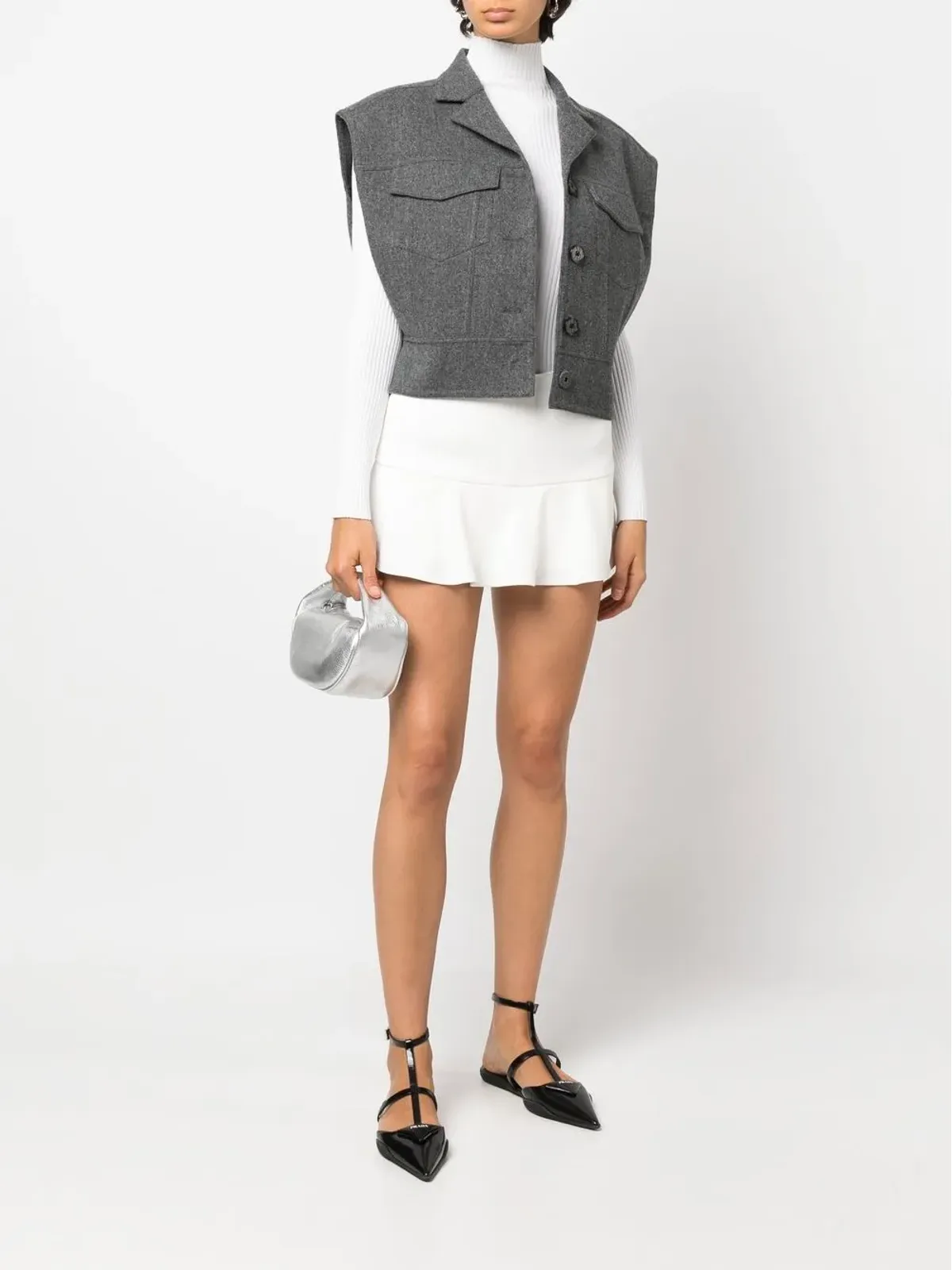 RED Valentino フレアヘム・ミニスコート - 画像2