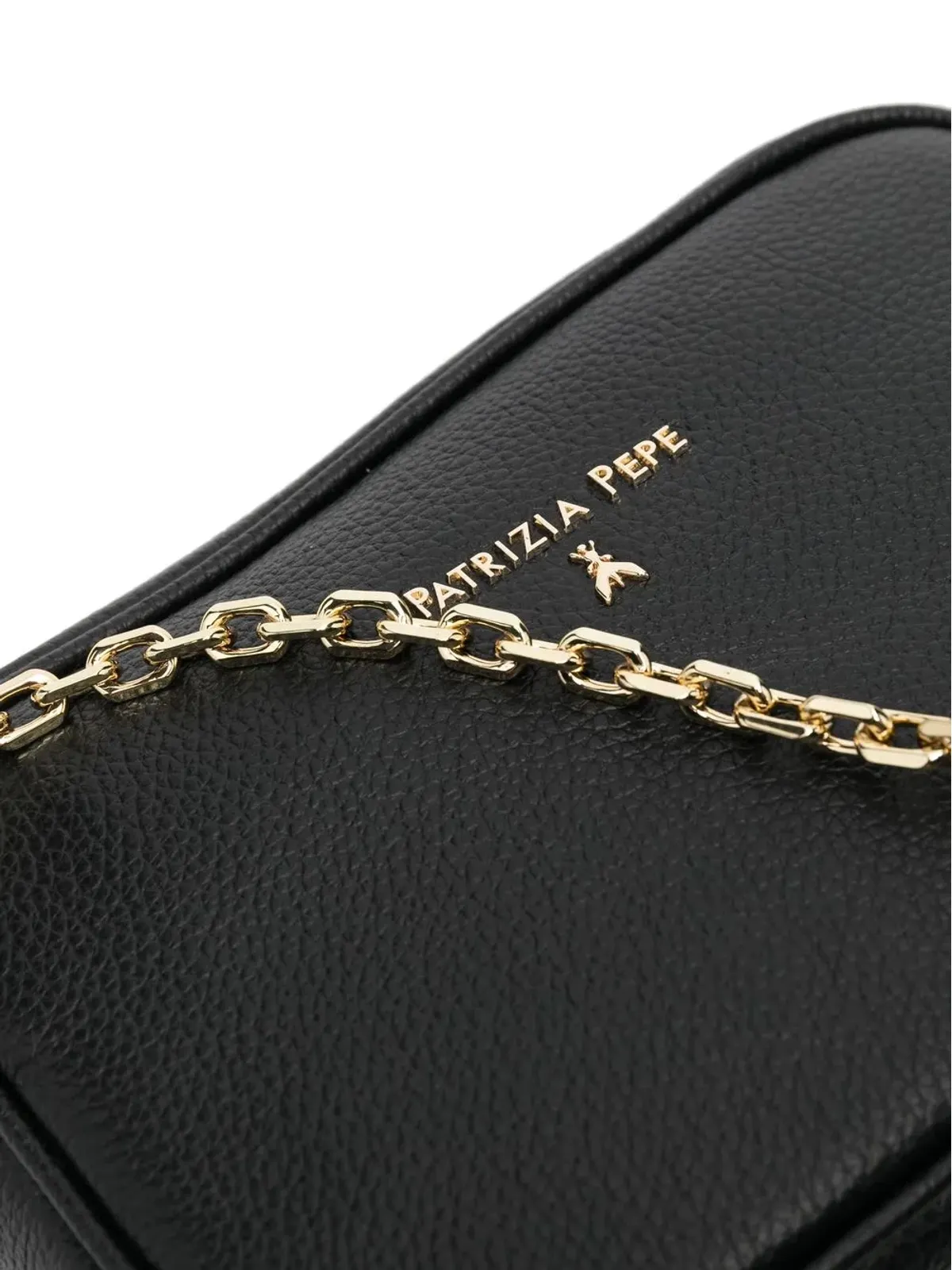 Patrizia Pepe ロゴプレート レザー クロスボディバッグ - 画像4