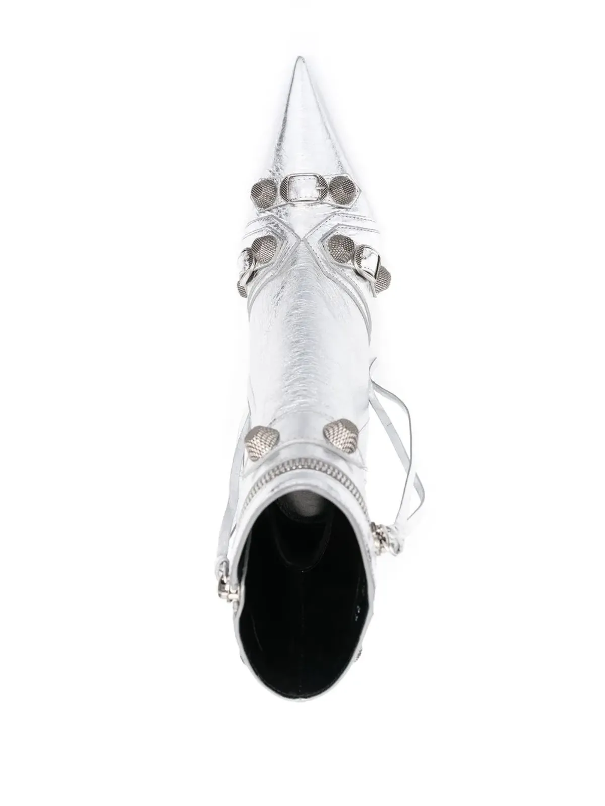 Balenciaga Cagole 90mm メタリック アンクルブーツ - 画像4