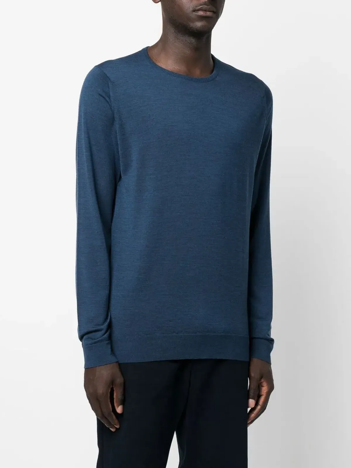 John Smedley ファインニット リブ編み トリム ジャンパー - 画像3