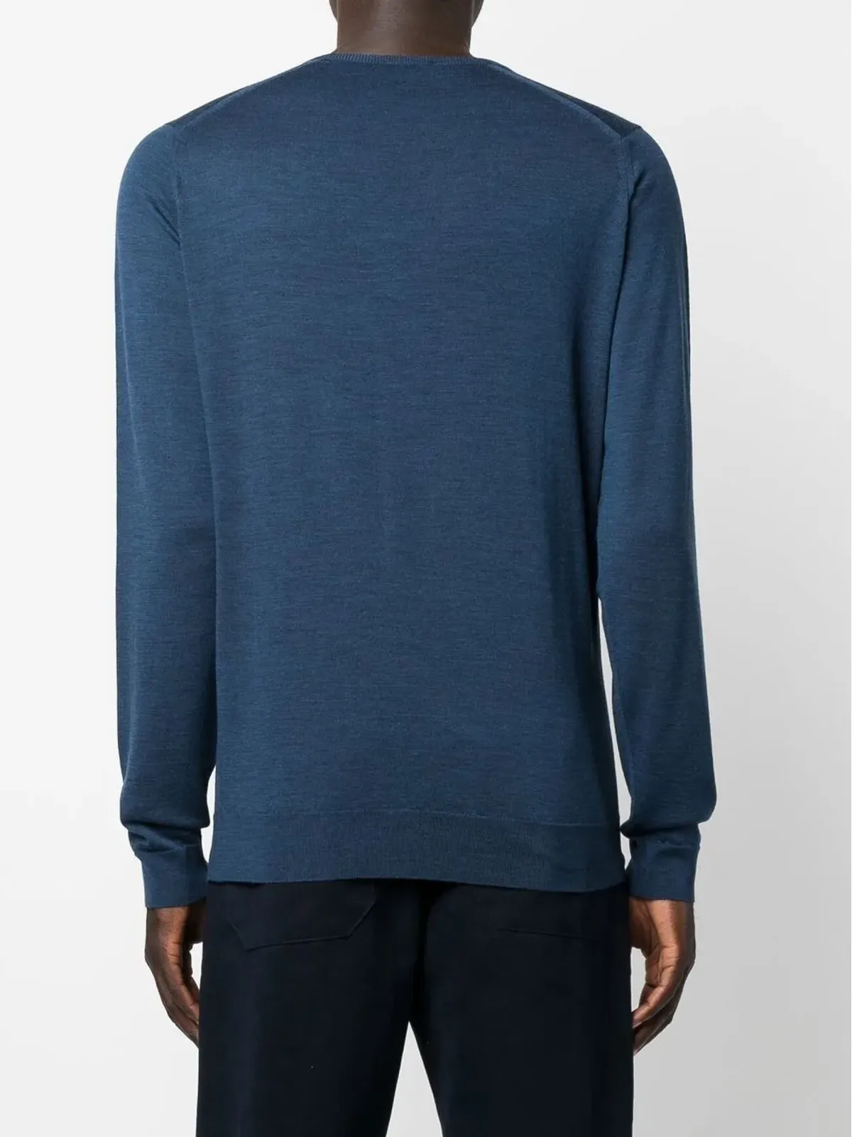 John Smedley ファインニット リブ編み トリム ジャンパー - 画像4