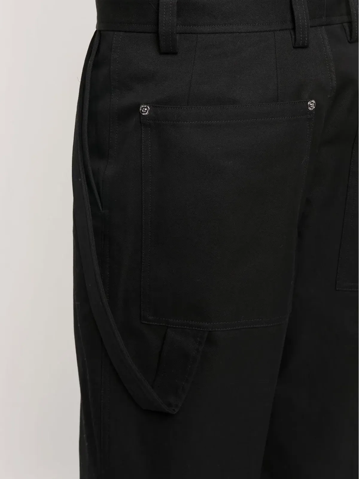 Burberry ミッドライズ コットン ワイドレッグパンツ - 画像5