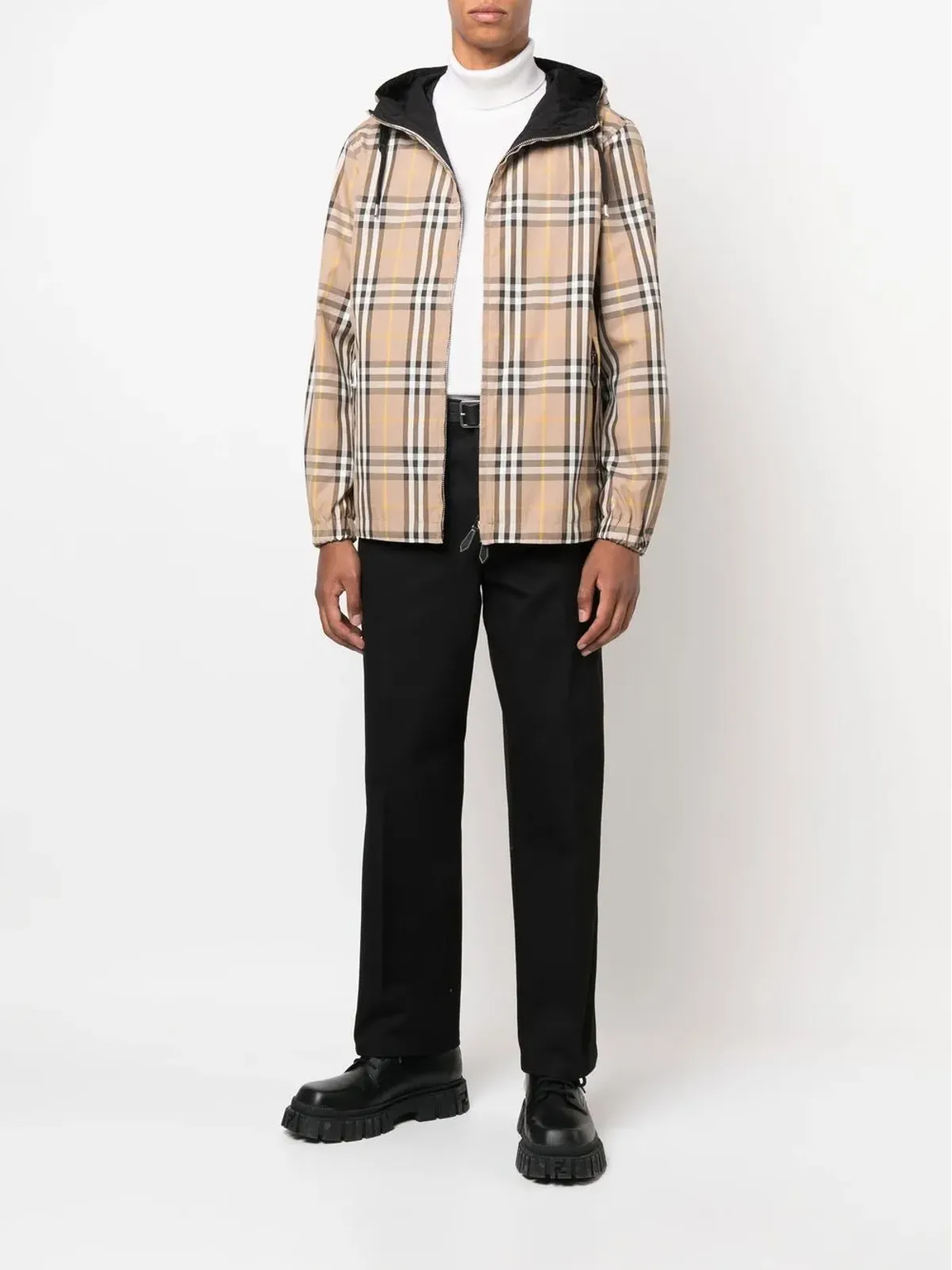 Burberry ミッドライズ コットン ワイドレッグパンツ - 画像2