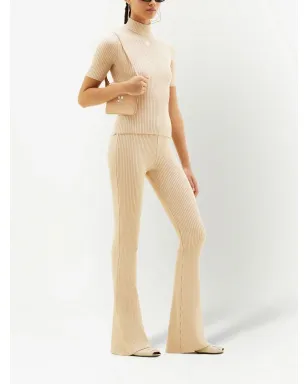 Courrèges リブ編みフレアパンツ - サムネイル3
