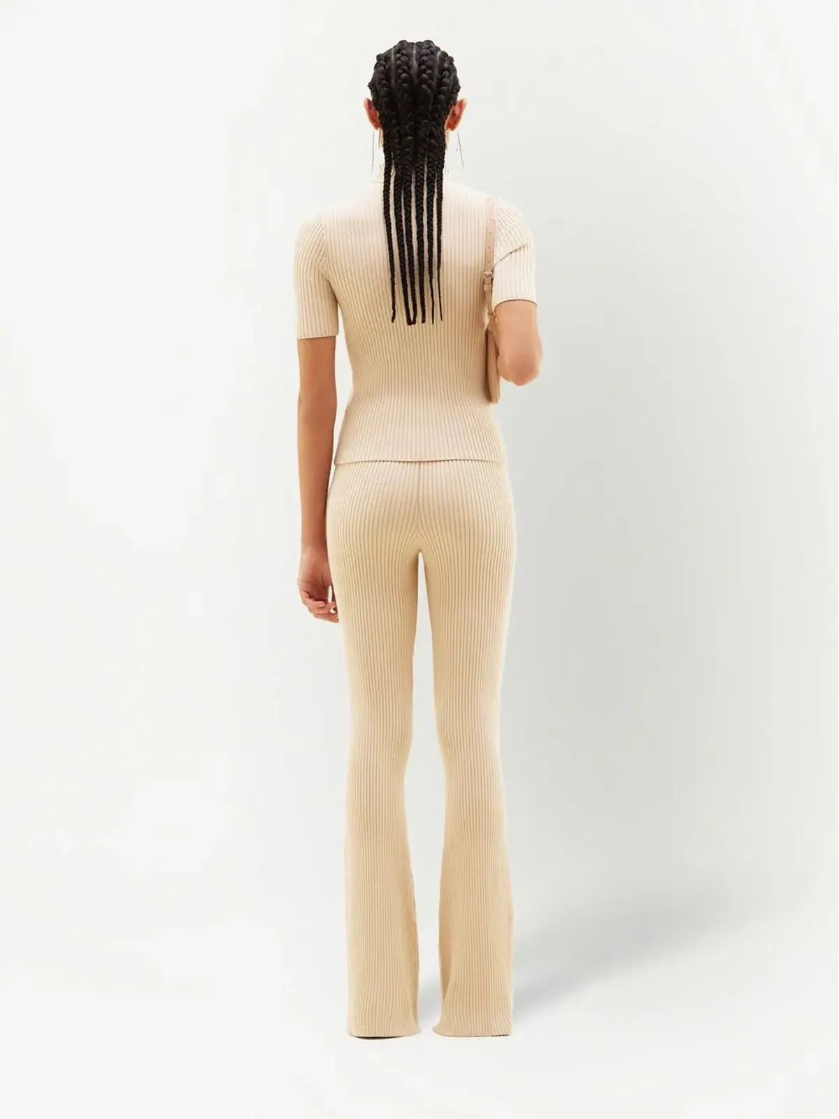 Courrèges リブ編みフレアパンツ - 画像4