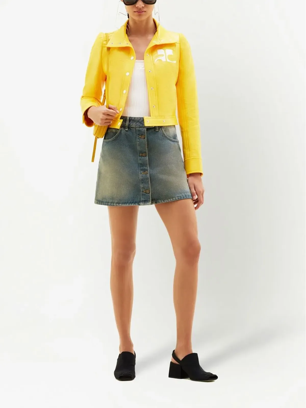 Courrèges ジップアップ ビニールジャケット - 画像2