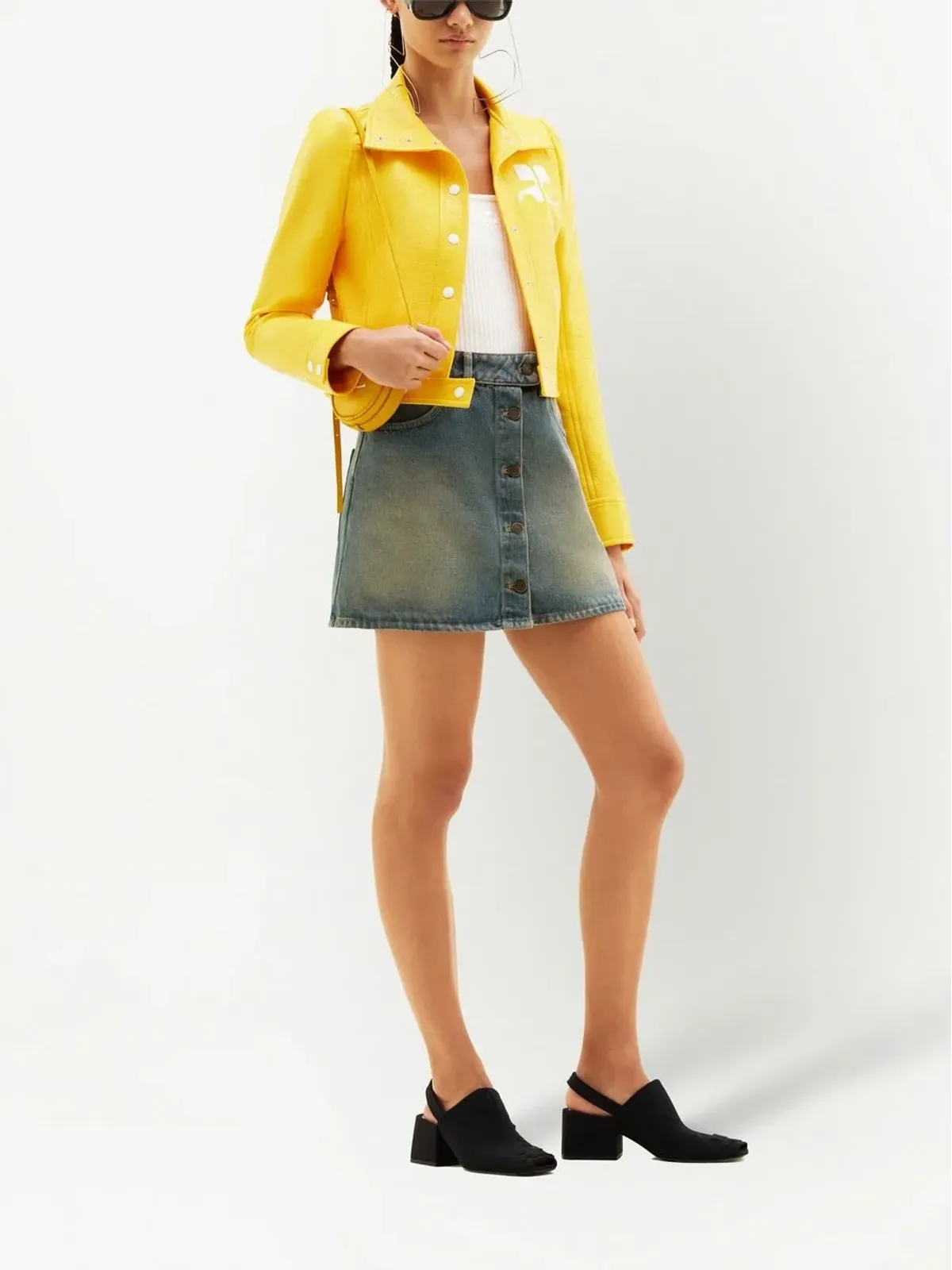 Courrèges ジップアップ ビニールジャケット - 画像3