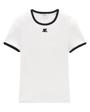 Courrèges コントラストトリム コットン Tシャツ - サムネイル1