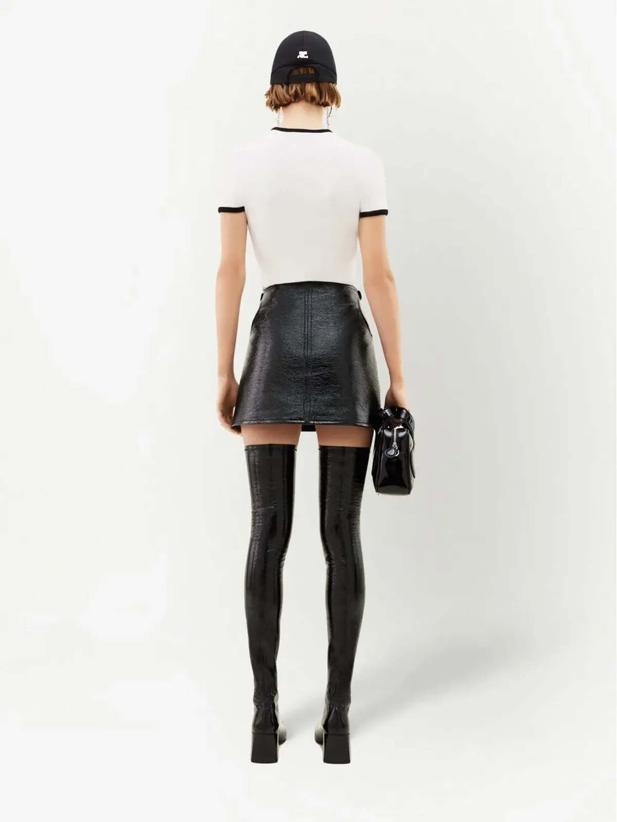 Courrèges コントラストトリム コットン Tシャツ - 画像4