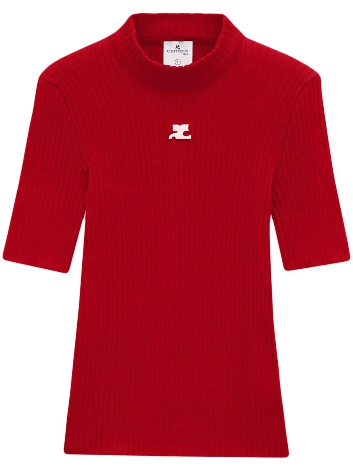 Courrèges Reedition rib-knit sweater - Red - 画像1