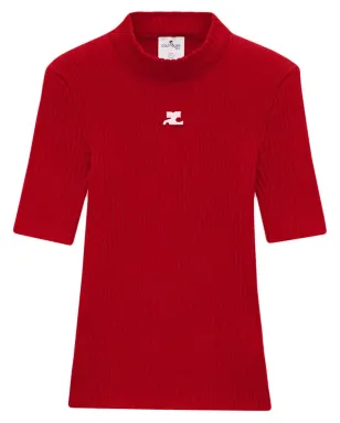 Courrèges Reedition rib-knit sweater - Red - サムネイル1