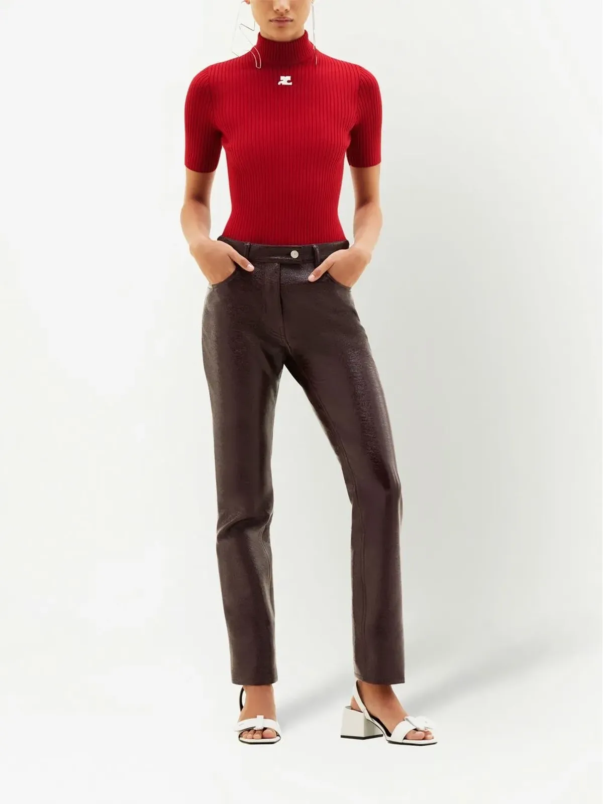 Courrèges Reedition rib-knit sweater - Red - 画像2