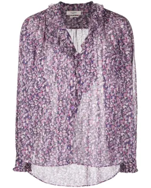MARANT ÉTOILE フリルディテール花柄プリント ブラウス - サムネイル1