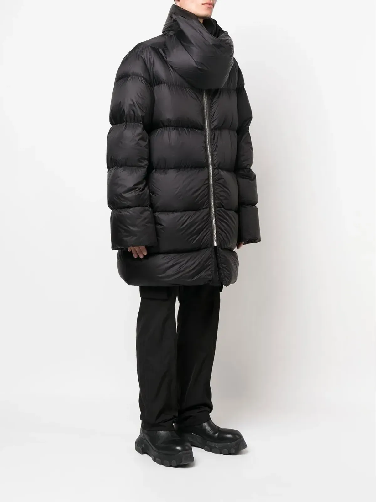 Rick Owens フード付きパディドジャケット - 画像3