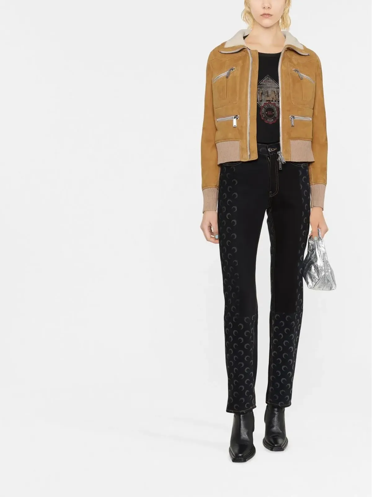 DSQUARED2 リブディテール付きジップアップボンバージャケット - 画像2