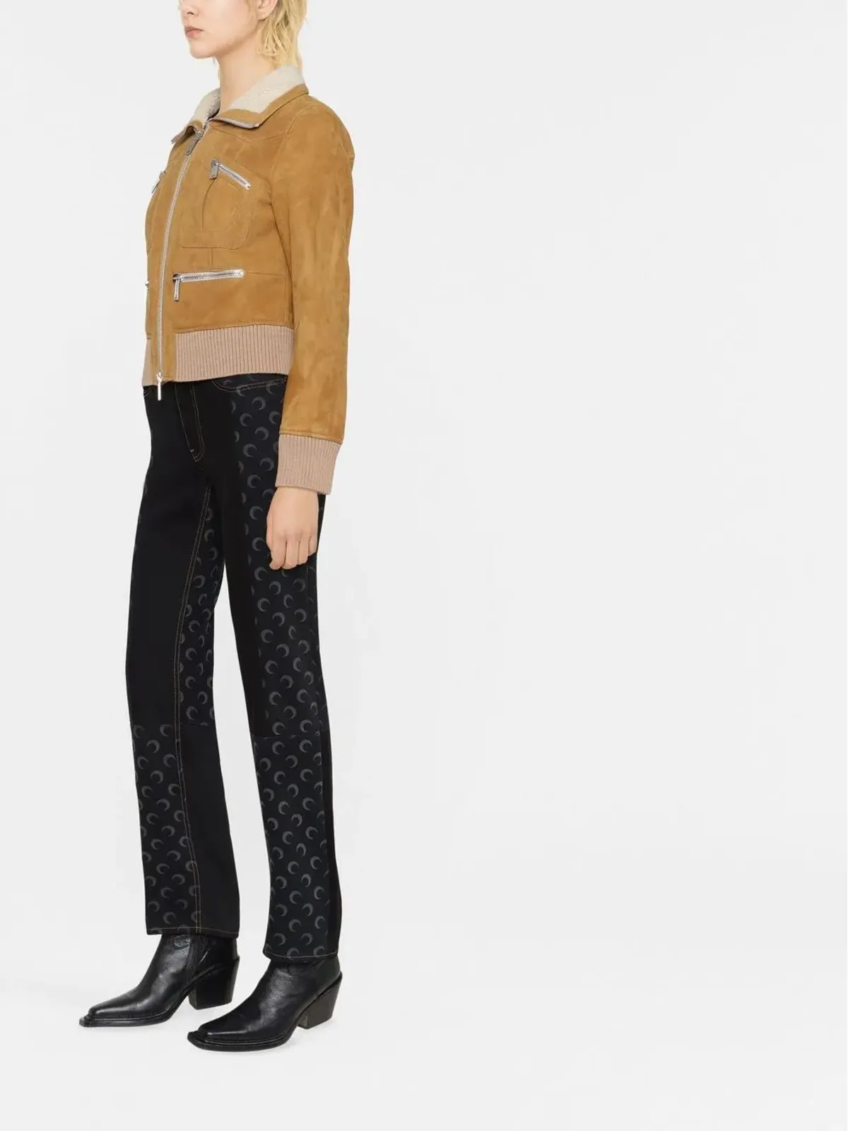 DSQUARED2 リブディテール付きジップアップボンバージャケット - 画像3