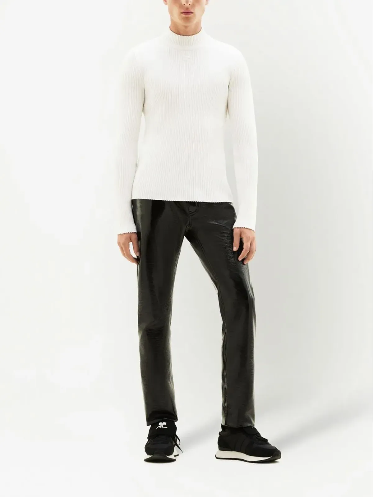 Courrèges リブニット モックネック ジャンパー - 画像2