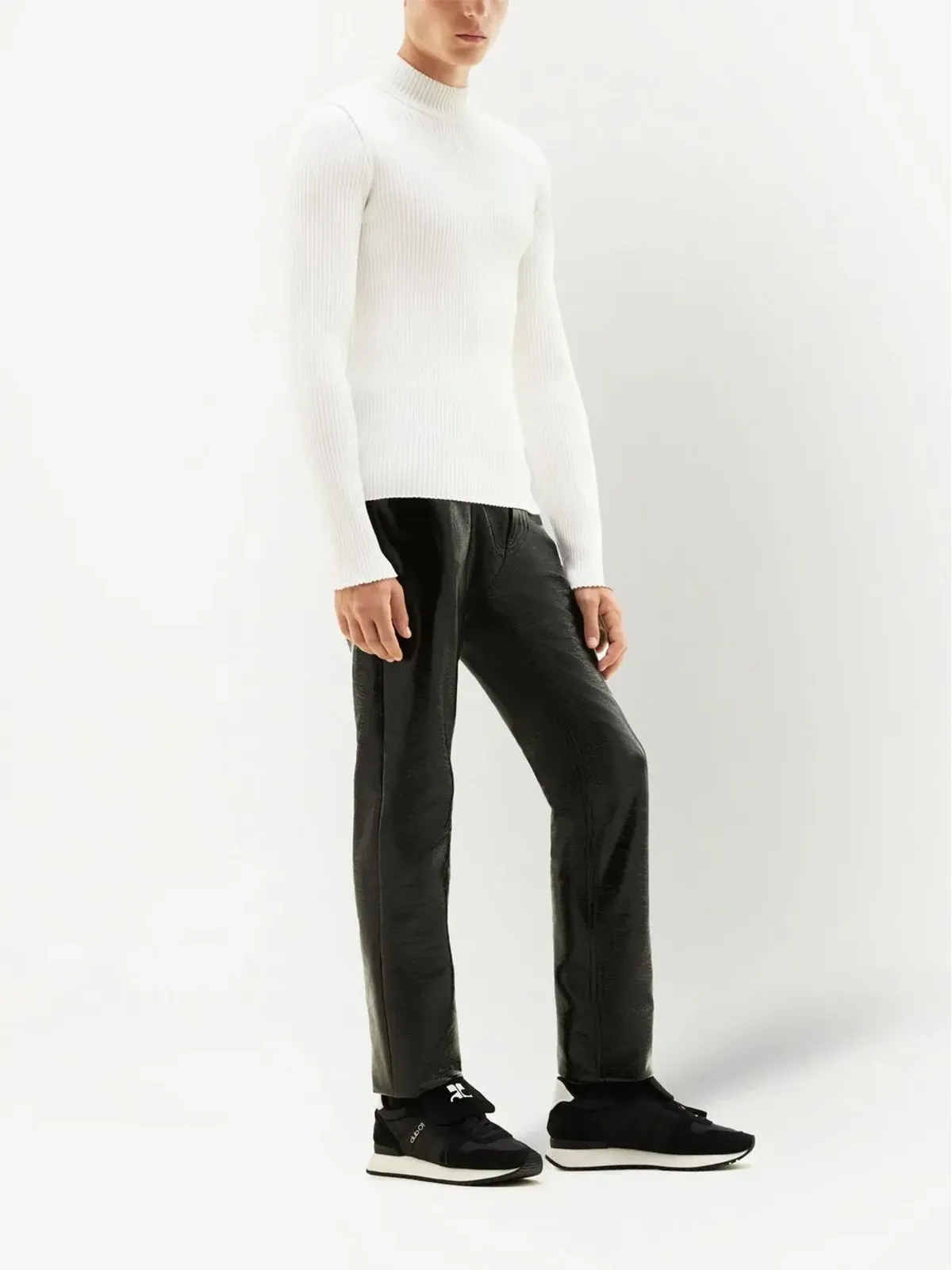 Courrèges リブニット モックネック ジャンパー - 画像3