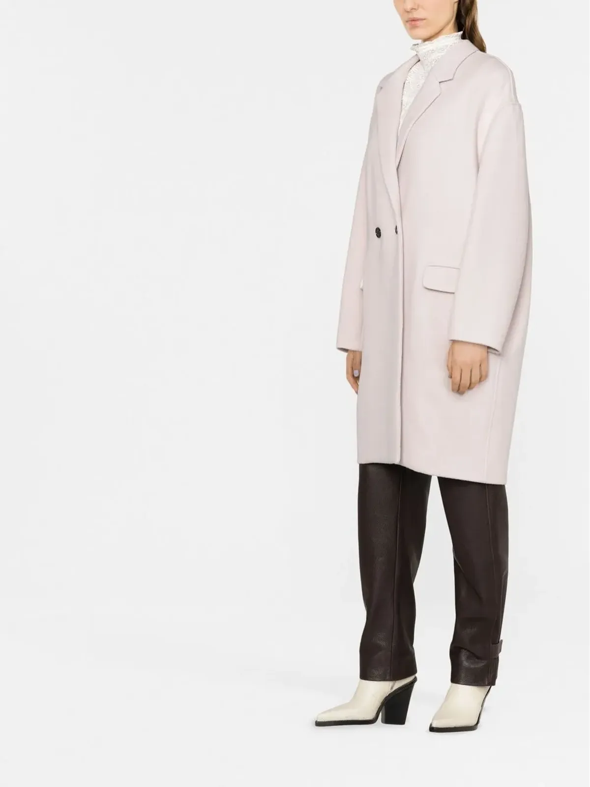 ISABEL MARANT ダブルブレスト ミディコート - 画像4