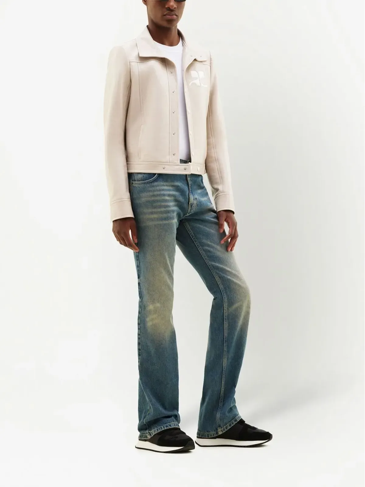 Courrèges チェストロゴパッチ シャツジャケット - 画像3