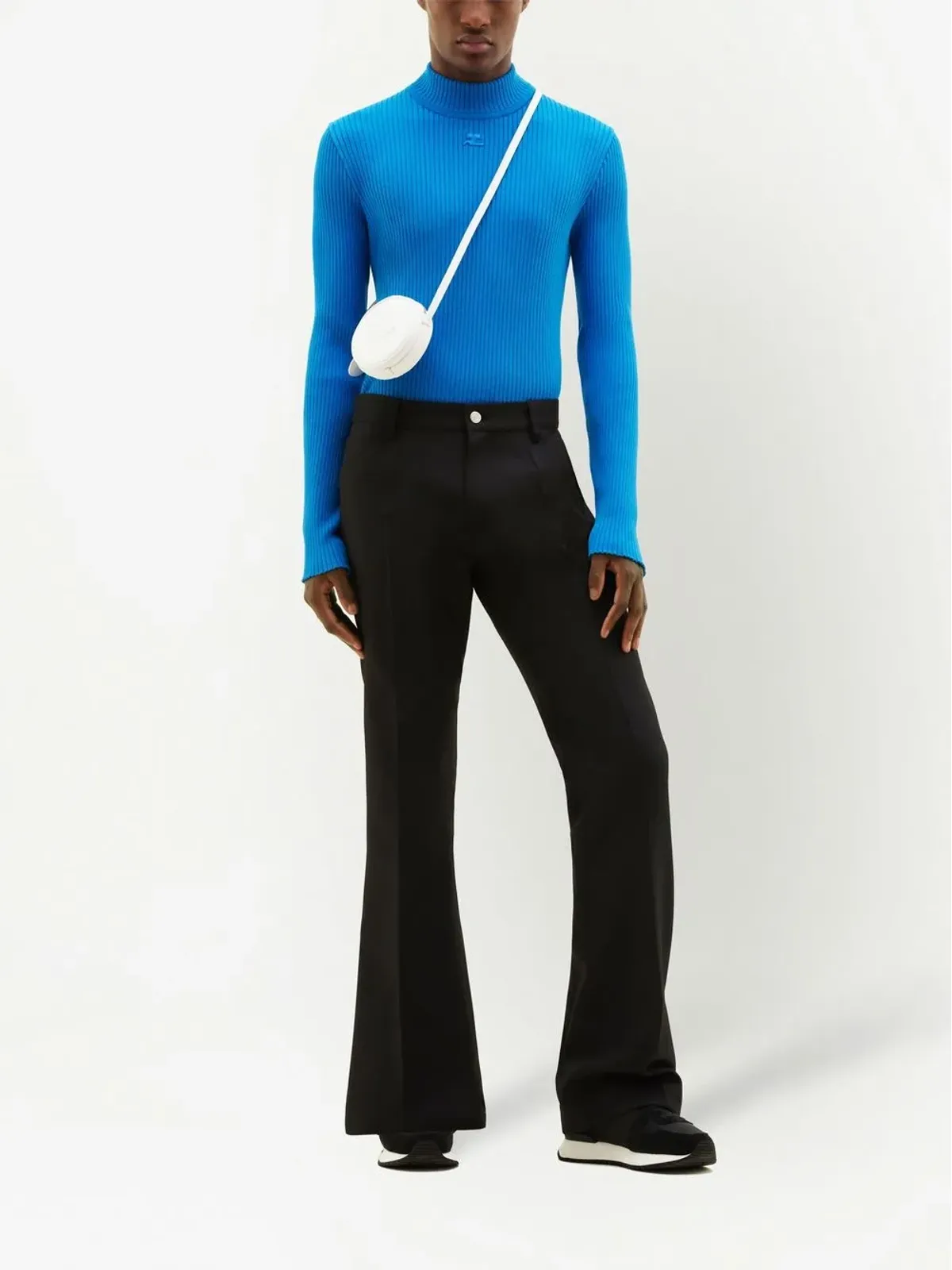 Courrèges リブ編みモックネックジャンパー - 画像2