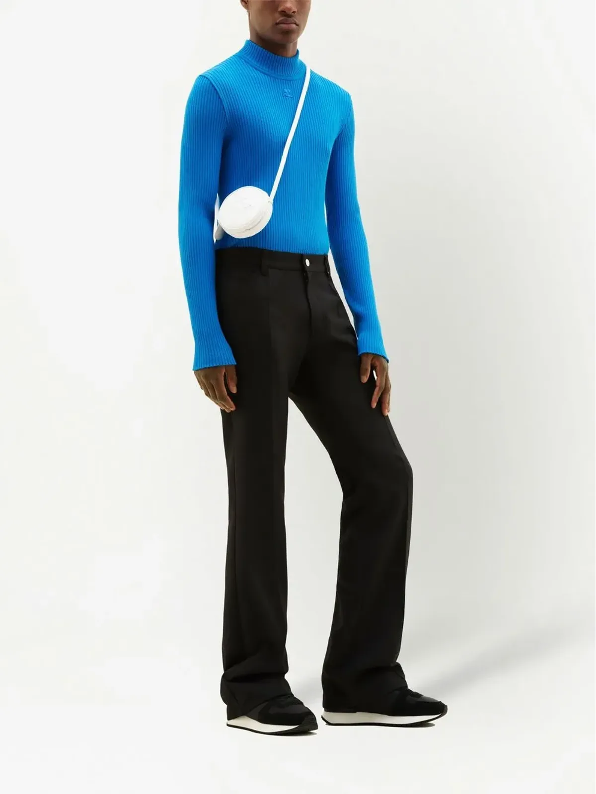 Courrèges リブ編みモックネックジャンパー - 画像3