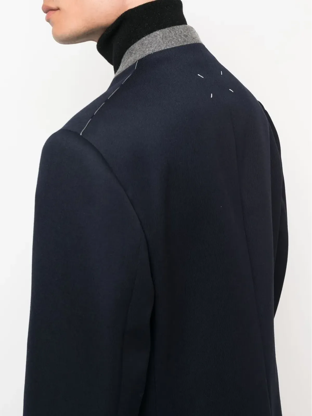Maison Margiela Cavalry シングルブレスト ウールコート - ブルー - 画像5
