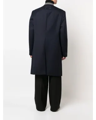 Maison Margiela Cavalry シングルブレスト ウールコート - ブルー - サムネイル4