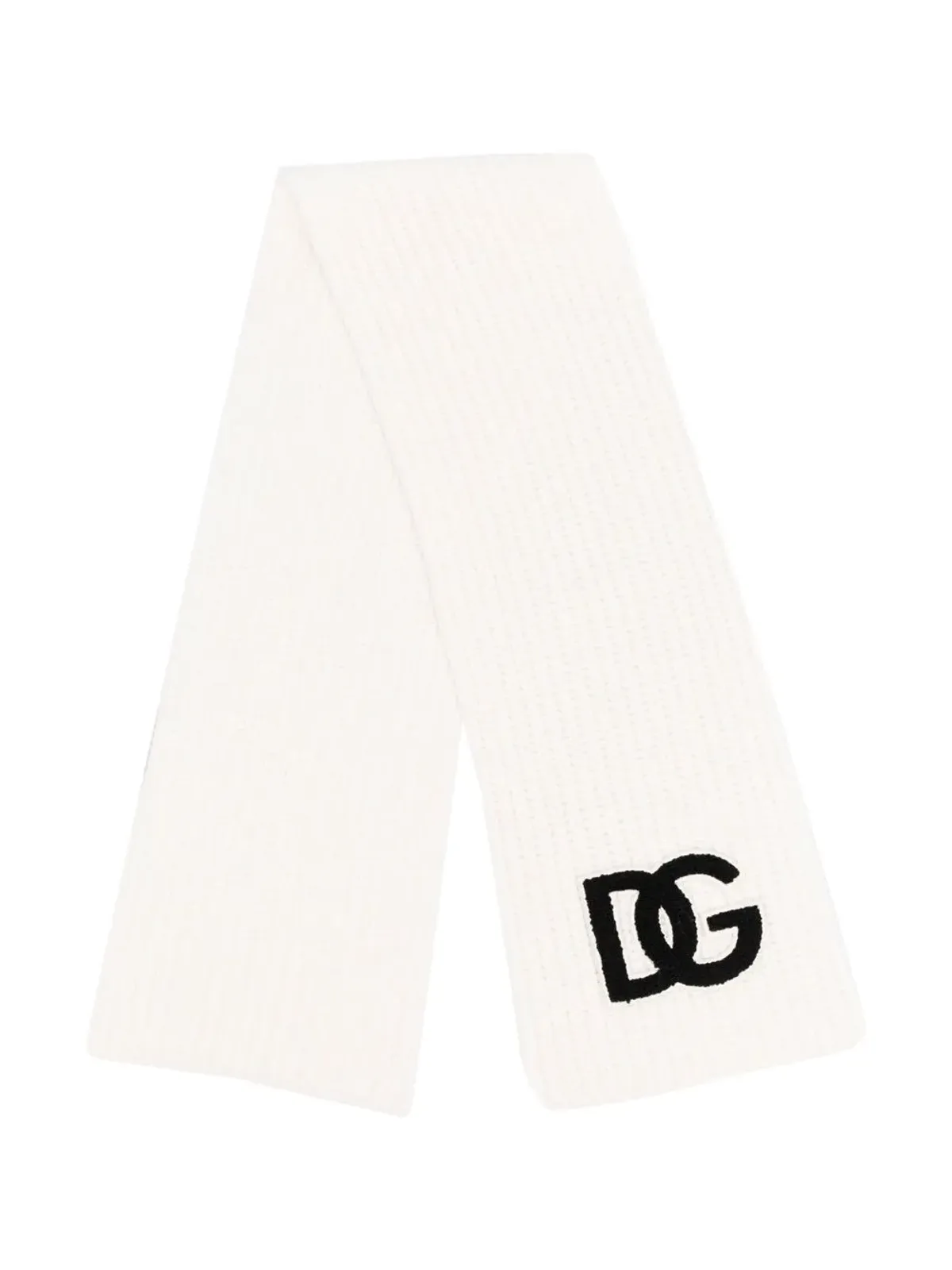 Dolce & Gabbana Kids ブラッシュドロゴのボリュームニットスカーフ - 画像1