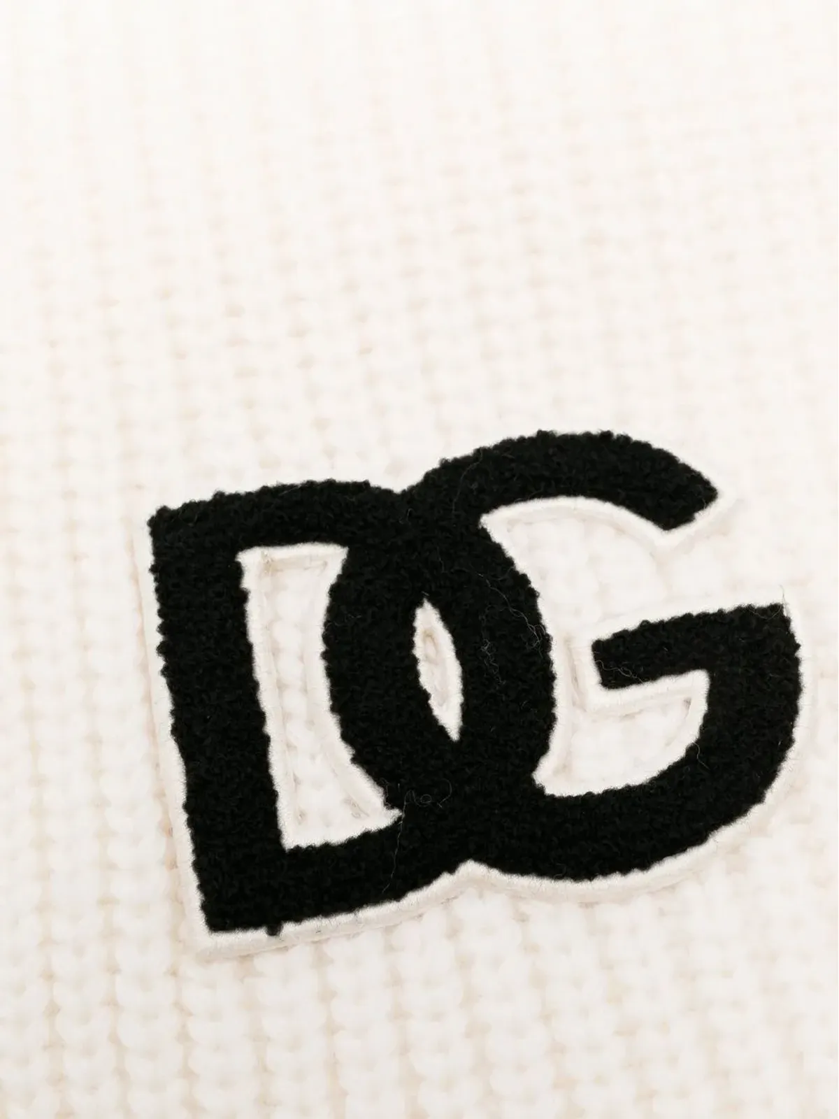 Dolce & Gabbana Kids ブラッシュドロゴのボリュームニットスカーフ - 画像2