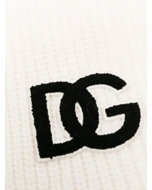 Dolce & Gabbana Kids ブラッシュドロゴのボリュームニットスカーフ - サムネイル2