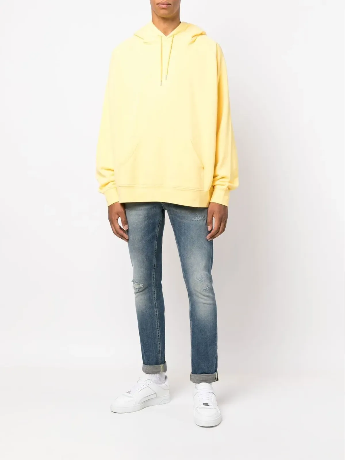 DONDUP クロップドストーンウォッシュジーンズ - 画像2