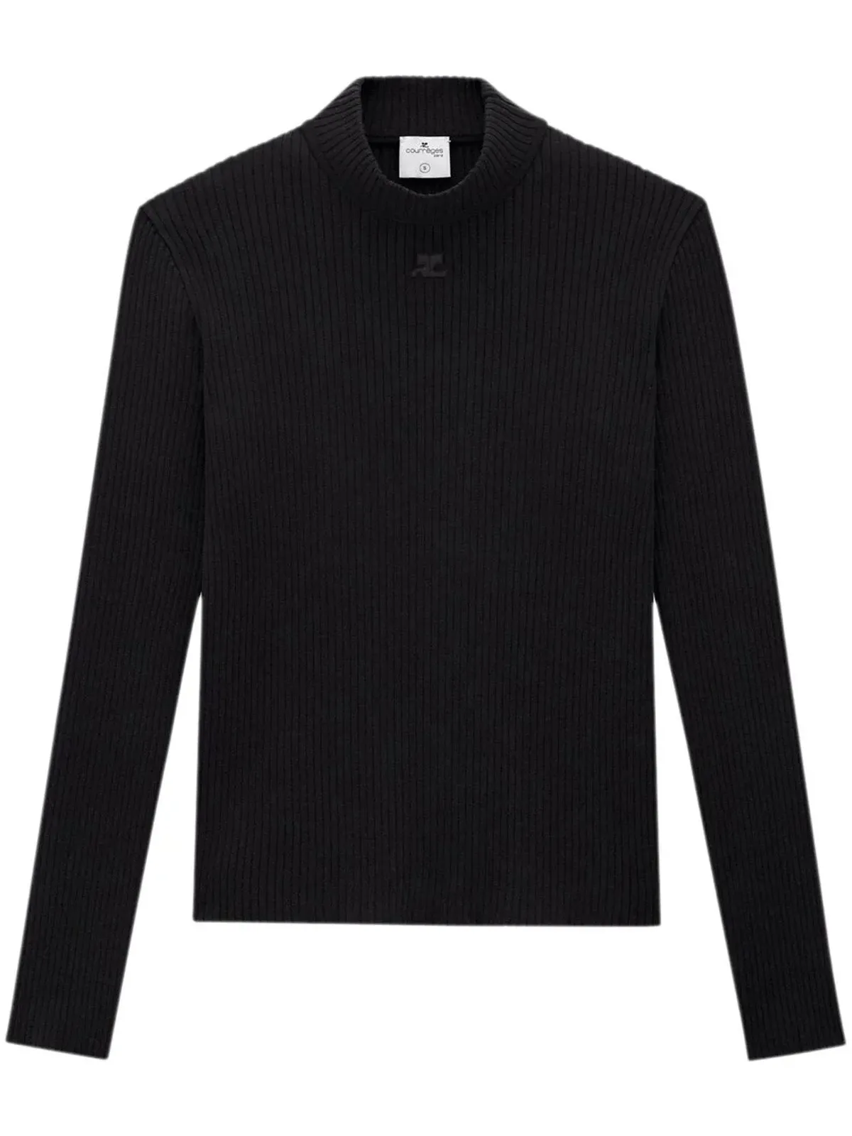 Courrèges ロゴパッチ付きリブニットジャンパー - 画像1