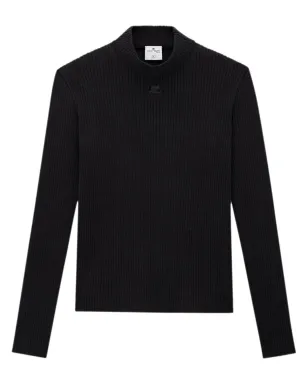 Courrèges ロゴパッチ付きリブニットジャンパー - サムネイル1